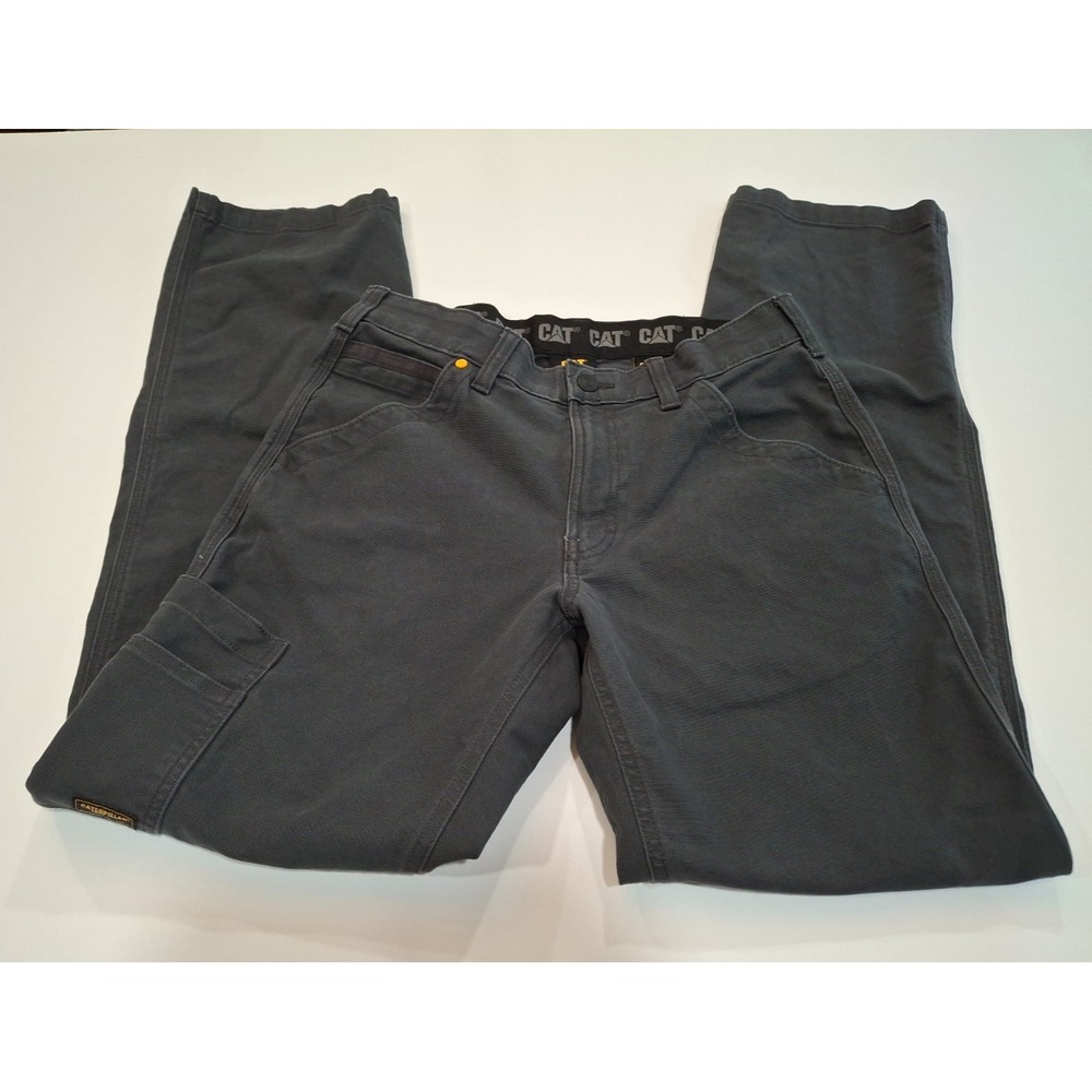 CAT Mens Utility Tech Pants Gray Size 30x34 Workwear Straight Leg